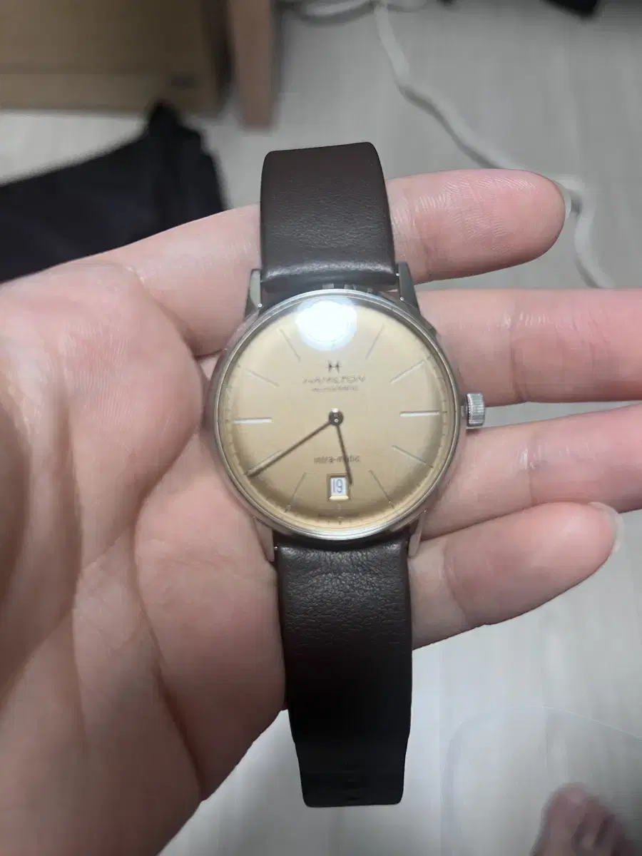 해밀턴 인트라매틱 살몬 다이얼 38mm